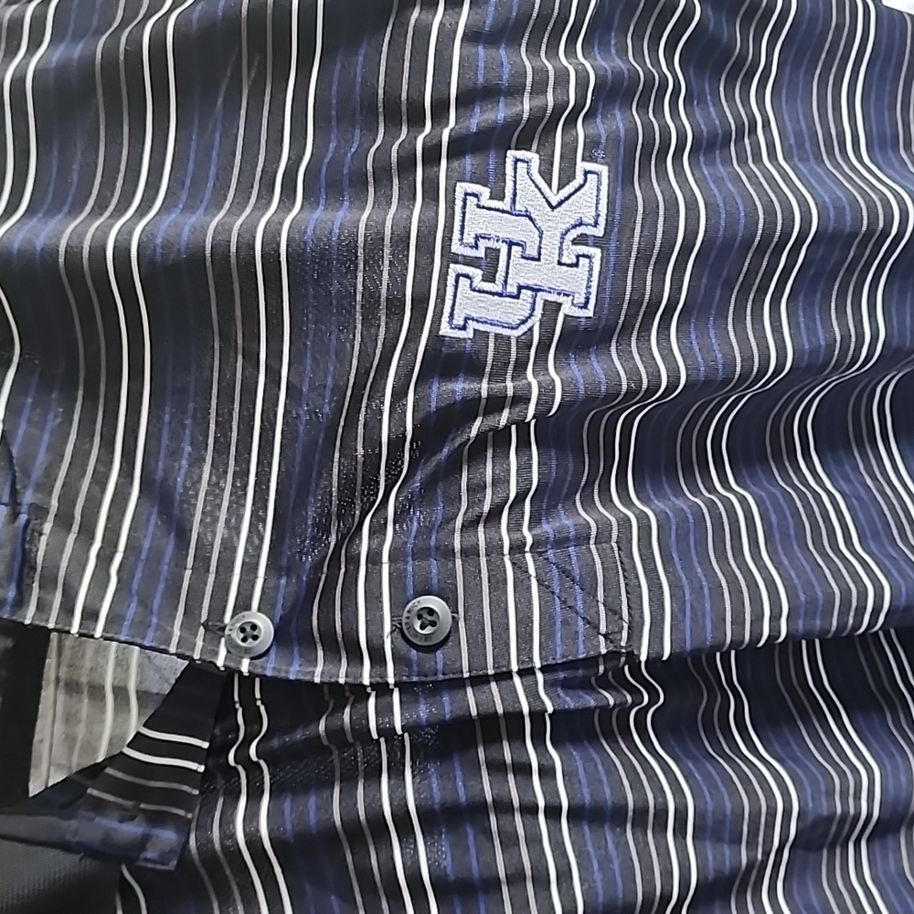 Mens strip UK golf shirt
